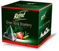 Pyramid Teas Green Tea & Strawberry - Rene Cafe