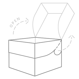 Cube Flip Top Box - Rene Cafe